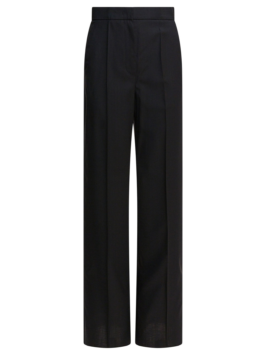 Max Mara Light Wool Straight Trousers - Nero | 7fafe1754756410e908d5bbc5470a2538985b64a