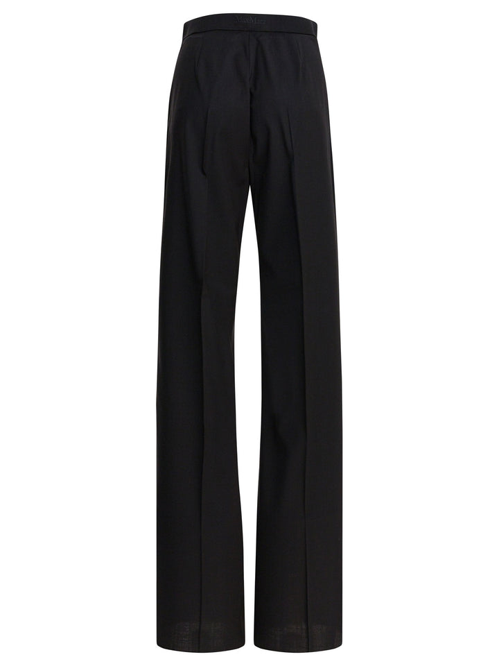Max Mara Light Wool Straight Trousers - Nero | c7df5b6157574ae875a36e72a99a018281d330cb