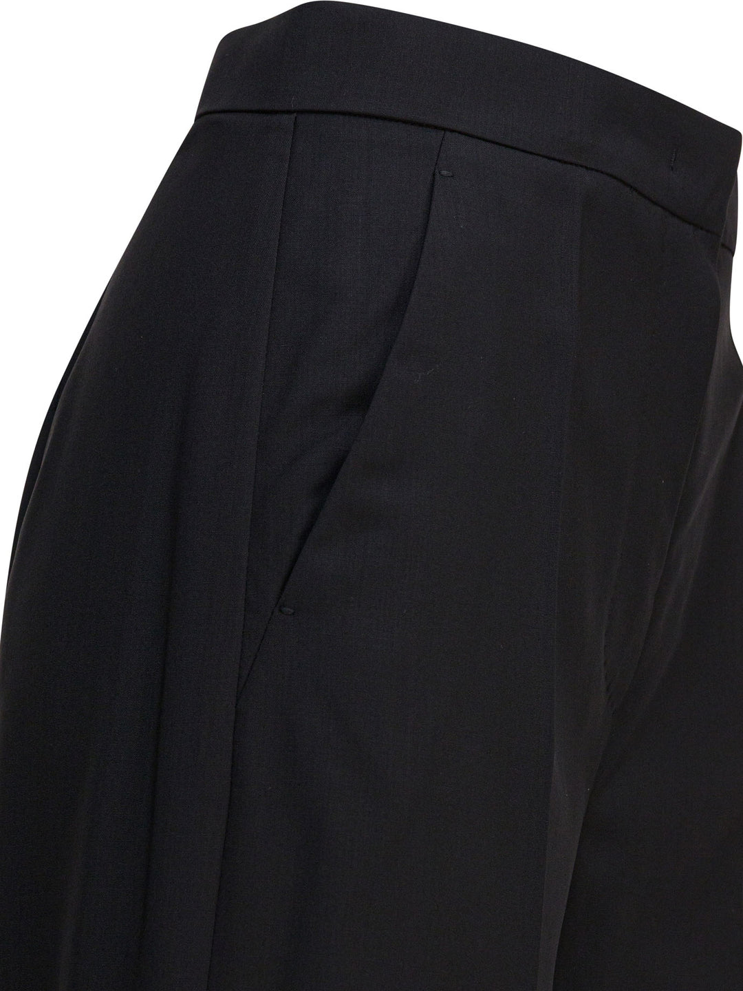 Max Mara Light Wool Straight Trousers - Nero | a371b700a4f434ca32bca3b27ff1a45a0dd26c2d