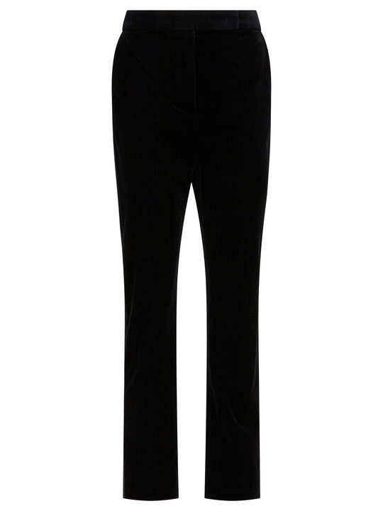 Velvet Pants Trousers Nero