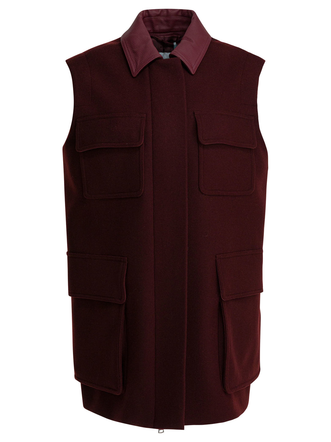 Max Mara Sleeveless Jacket In Wool And Alpaca Jackets and Coats - Rosso | fbc68903e5d1798a9256b472ff08a875cdfb2b40