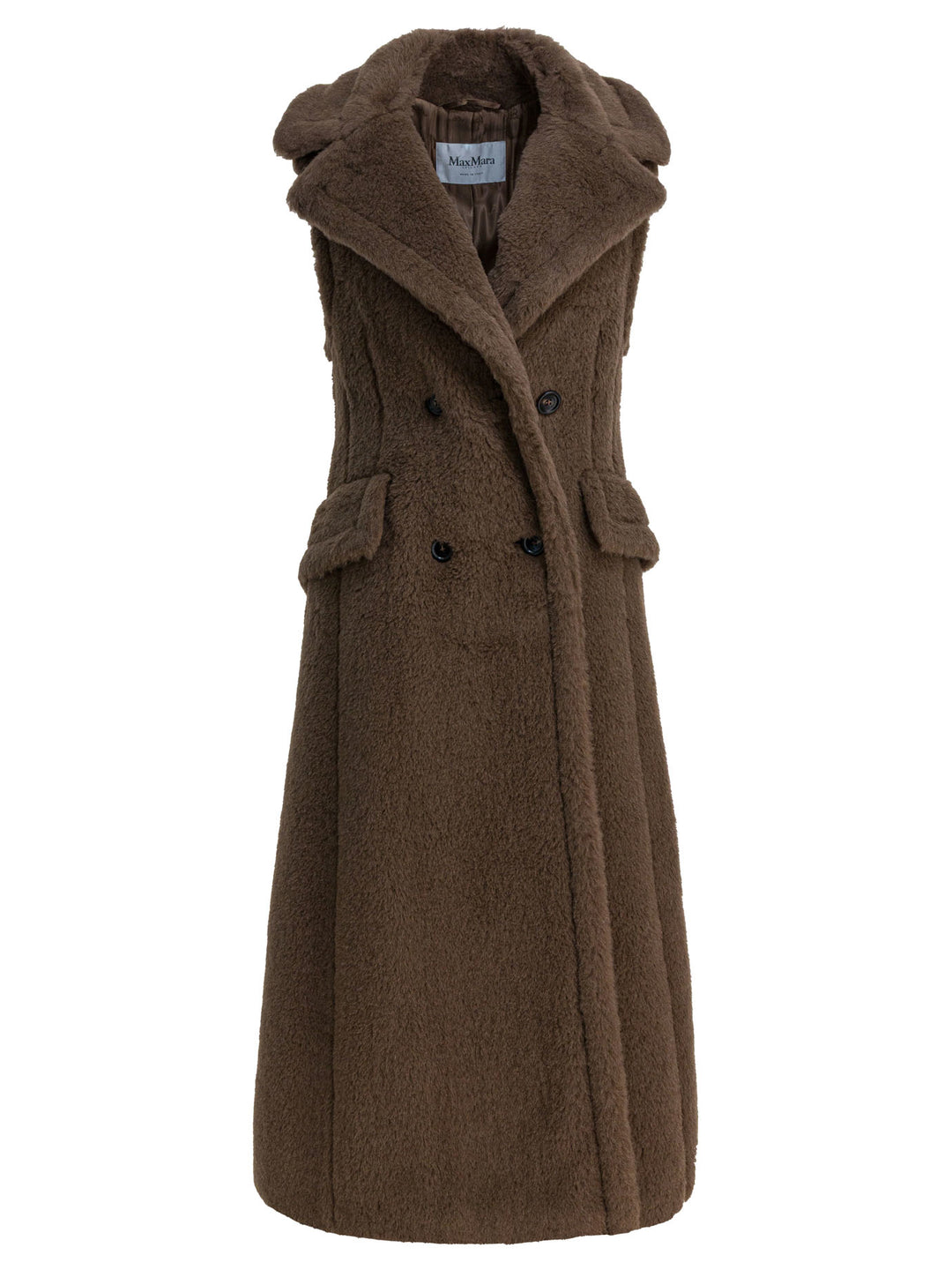 Max Mara Sleeveless Jacket In Alpaca Jackets and Coats - Marrone | 7b35fc0480afbf1afa3276a3069640d2e5f4dce6