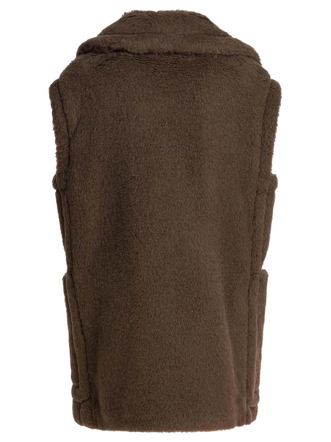 Max Mara Sleeveless Teddy Jacket In Alpaca And Wool Jackets and Coats - Marrone | 3870dda3532db9fed83f663d7ae5886521551402