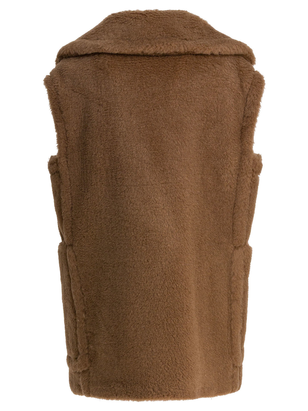 Max Mara Double-Breasted Sleeveless Jacket In Teddy Jackets and Coats - Marrone | 17feb76864f1a61c085bc121097866cf54eec92e