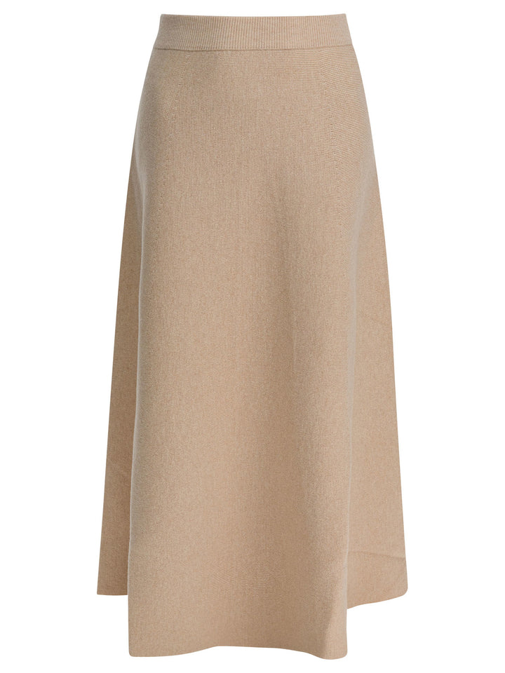 Max Mara Wool And Cashmere Flared Skirt Gonne - Beige | 5790f0fc9ca798ee455458b38f142f9ffb17c99d