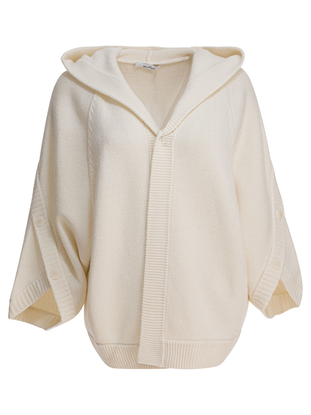 Max Mara Wool And Cashmere Cardigan Knitwear - Bianco | 3bcfd730d20f35483f93d3a9ea20e950a5161c56