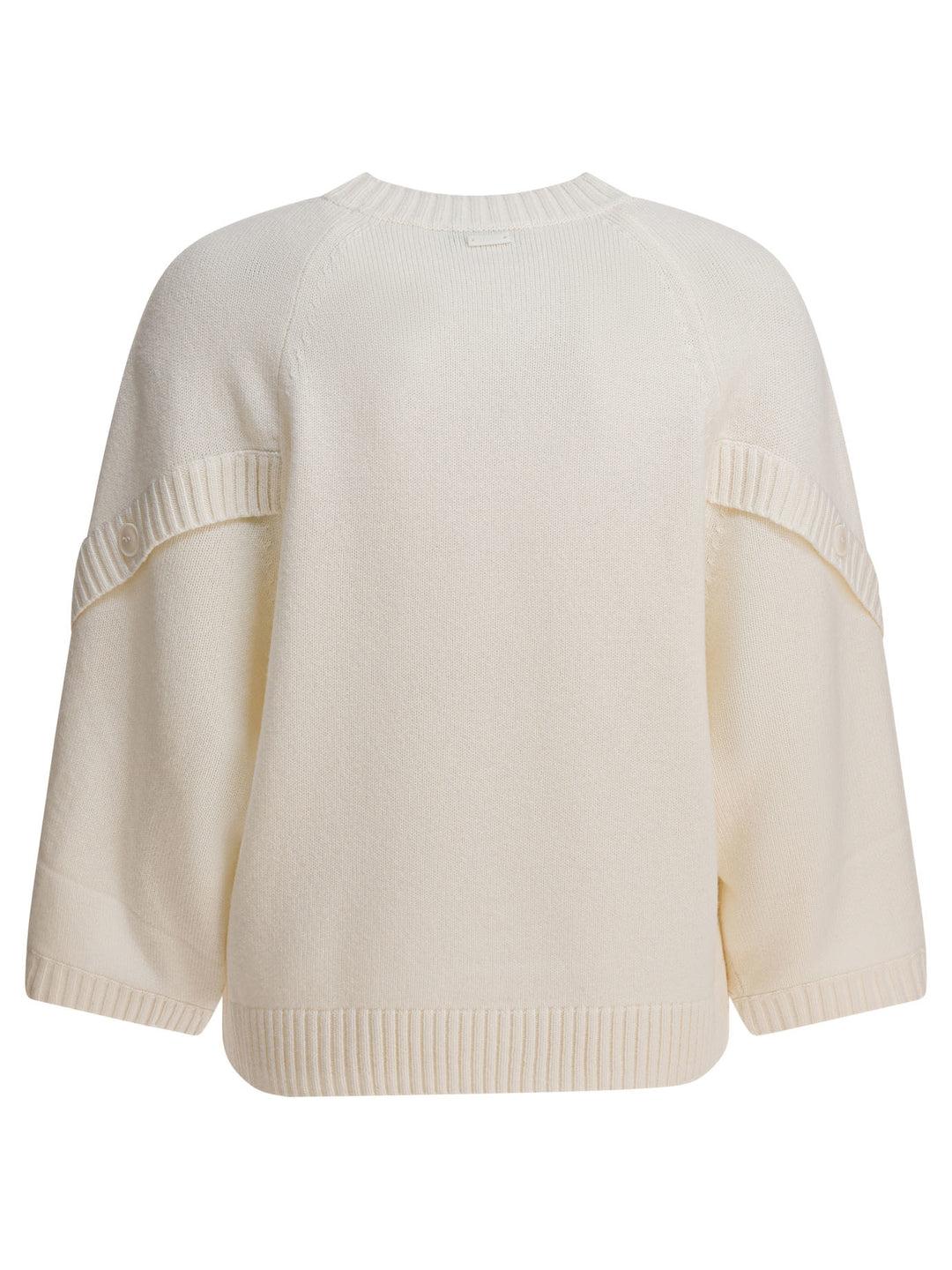 Max Mara Wool And Cashmere Over Sweater Knitwear - Bianco | 3183289eca119a24b4ca54da2910f08d53510069
