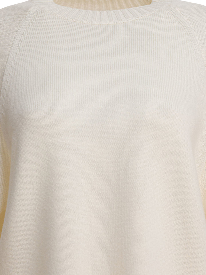 Max Mara Wool And Cashmere Over Sweater Knitwear - Bianco | 2103048b33a9882a2aeb39dad976d8a2bd72b159