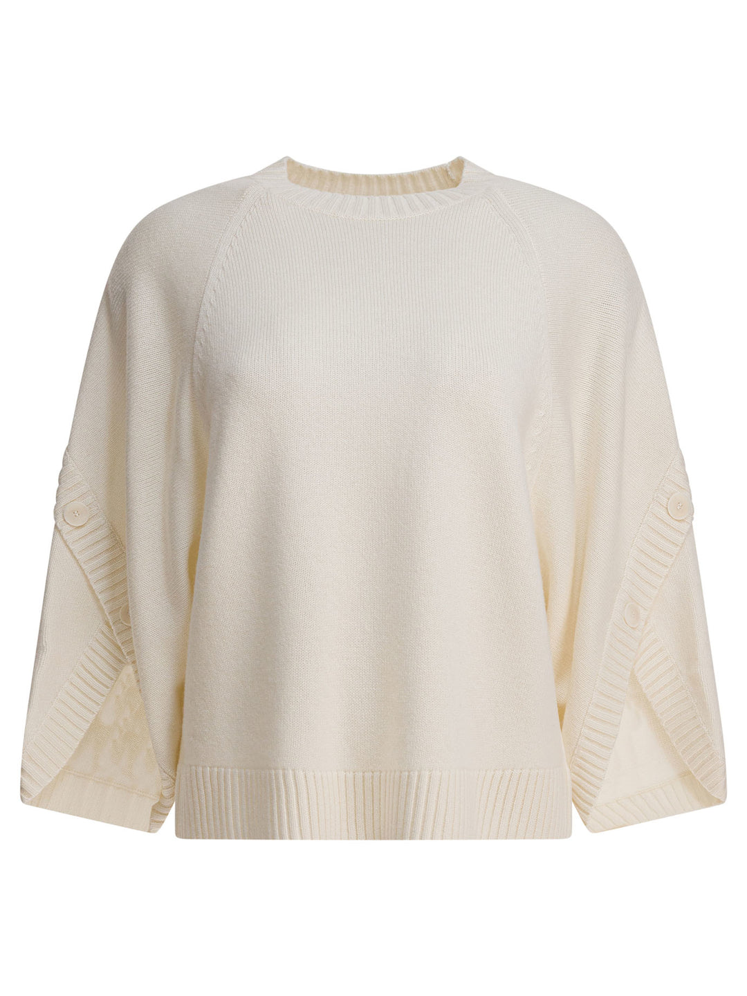 Max Mara Wool And Cashmere Over Sweater Knitwear - Bianco | 905be83ebc0d8d85f5eb5e98e406d678758b0b58