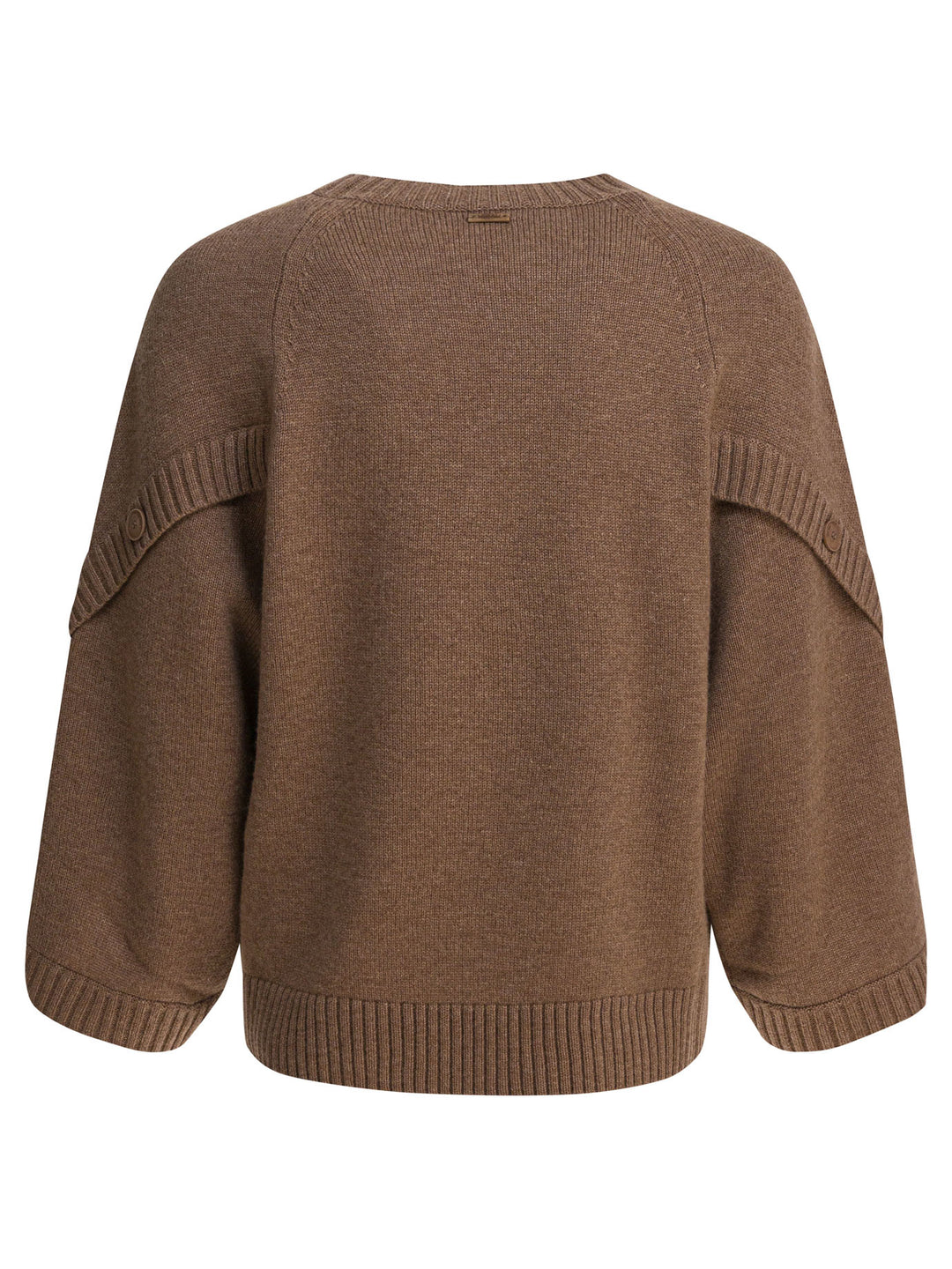 Max Mara Wool And Cashmere Over Sweater Knitwear - Marrone | bc925a1893b797a54f51a12ff183495061aba9c9
