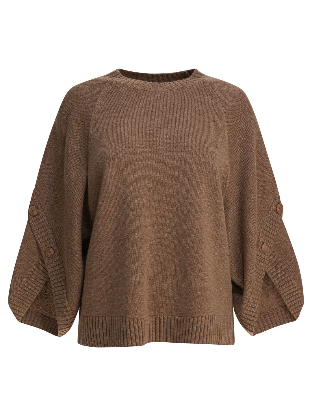 Max Mara Wool And Cashmere Over Sweater Knitwear - Marrone | da48b44865cf6859c25eff1f134efdbb3c2c5711