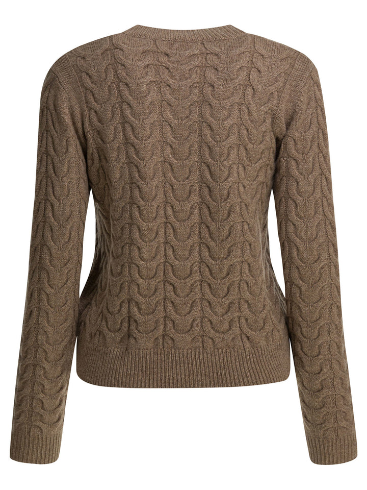 Max Mara Knitted Cashmere Sweater Knitwear - Marrone | a53548d63a2aa06201bc9dbcd5dd7d14db54ef87