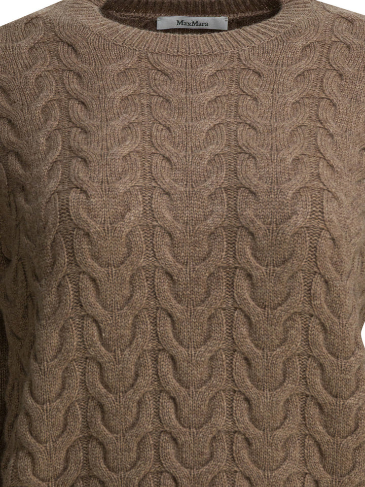 Max Mara Knitted Cashmere Sweater Knitwear - Marrone | 39ef8cf57d17ba56f47c19b3bb4a89281c1fce60