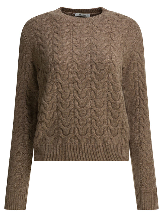 Knitted Cashmere Sweater Knitwear Marrone