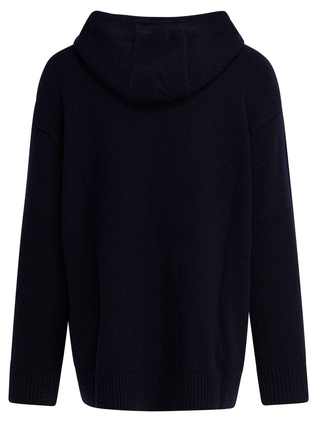 Max Mara Wool And Cashmere Hooded Sweater Knitwear - Blu | 97faf05f6e5a6966e9343f16547ad4854f0e7441