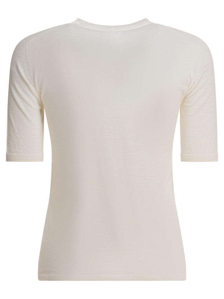 Max Mara Basic Wool Sweater T-shirts - Bianco | 9f747562cc8202bbd5338f87b57cf5d9aca4e9ae