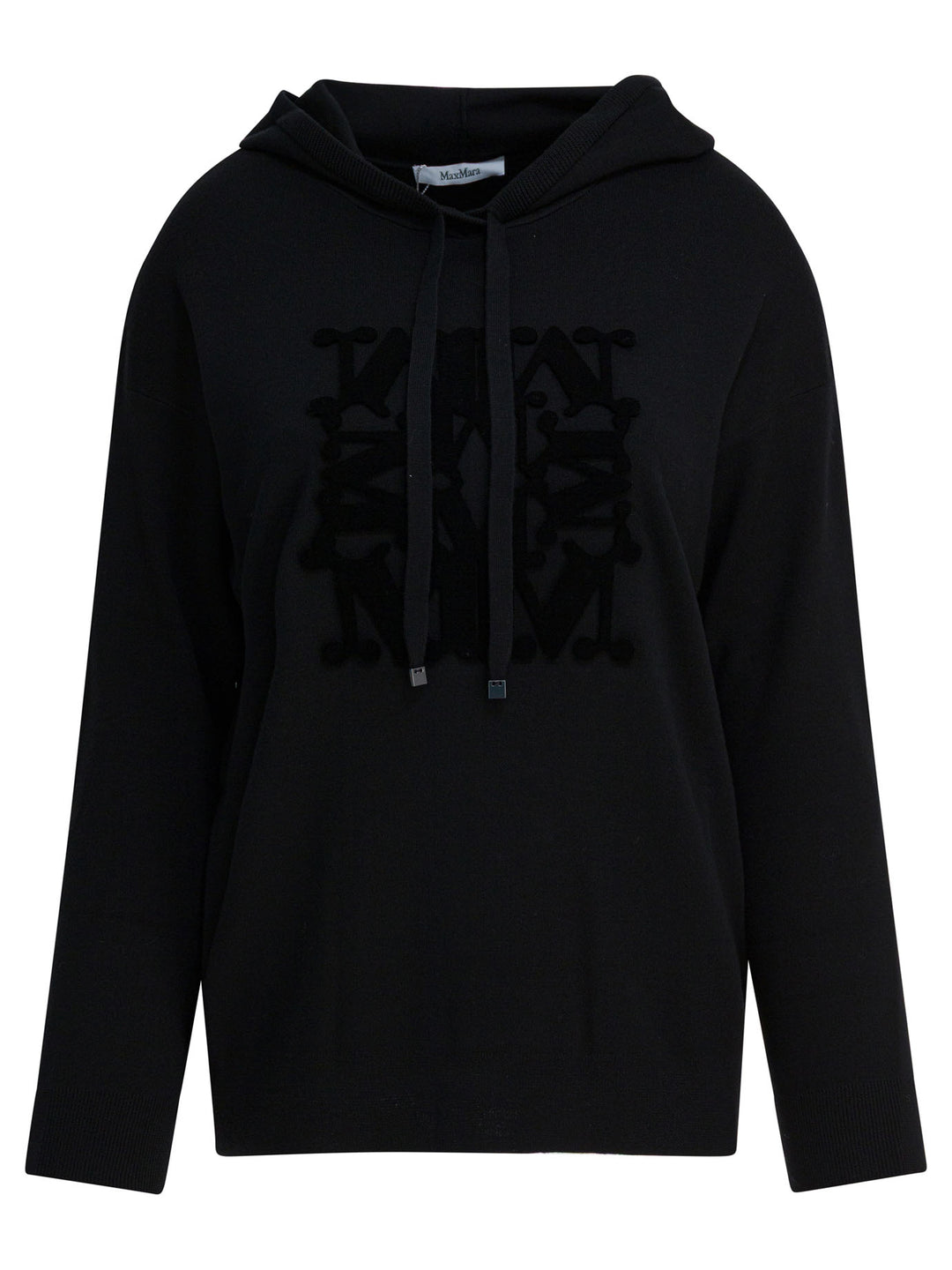 Max Mara Virgin Wool Hooded Sweater Knitwear - Nero | 28a09a463528f2e10a9b2c9ebb8b216dae8f4715