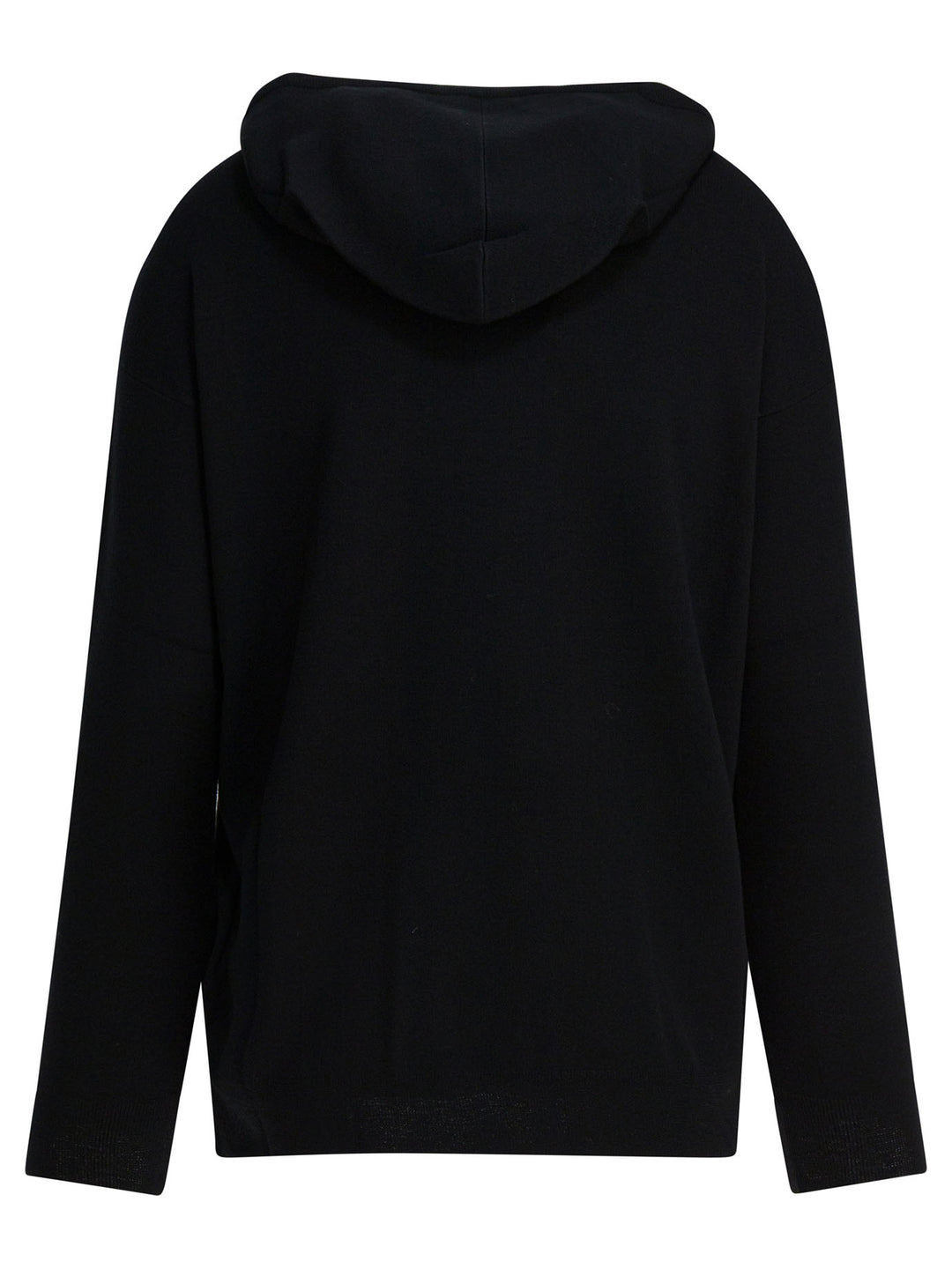 Max Mara Virgin Wool Hooded Sweater Knitwear - Nero | c56c2e22712591d3c680e437bd7b60e1c8187a08