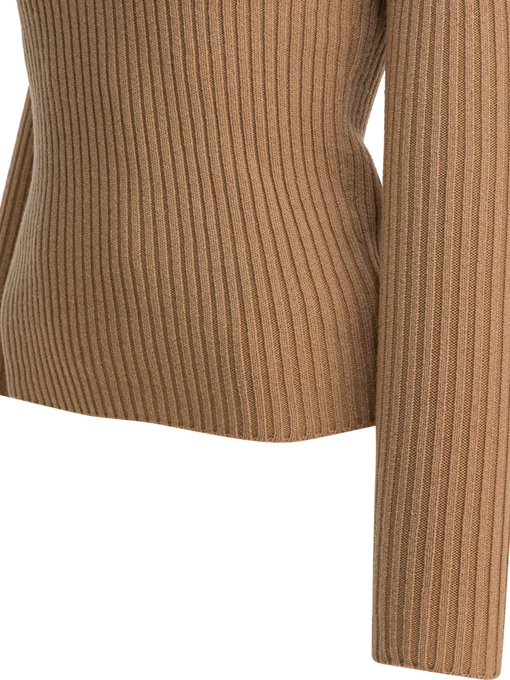 Max Mara Wool And Cashmere Turtleneck Sweater Knitwear - Beige | b183b618656c596391cd38a227e7a1b07ac6974f