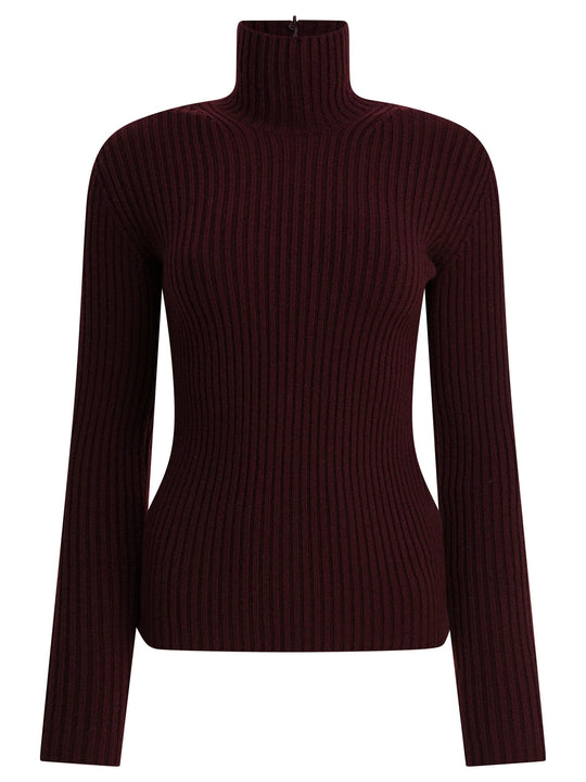 Wool And Cashmere Turtleneck Sweater Knitwear Bordeaux