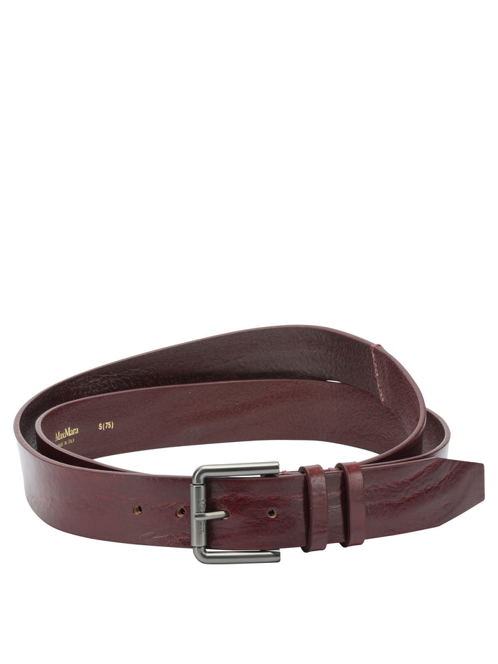 Max Mara Long Leather Belt Cinture - Bordeaux | 8e8c97f7a87bf393c86b67a202478b1675b3b99a