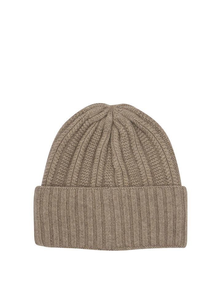 Max Mara English Rib Cashmere Beanie Cappelli - Beige | 170da77c7791f719ef554d3e3e48471c87b771c0