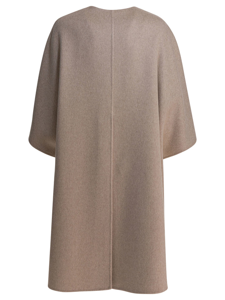 Max Mara Cashmere Midi Cape Jackets and Coats - Beige | 840aed0c241b342c6d95a92730c469e97c23ade0