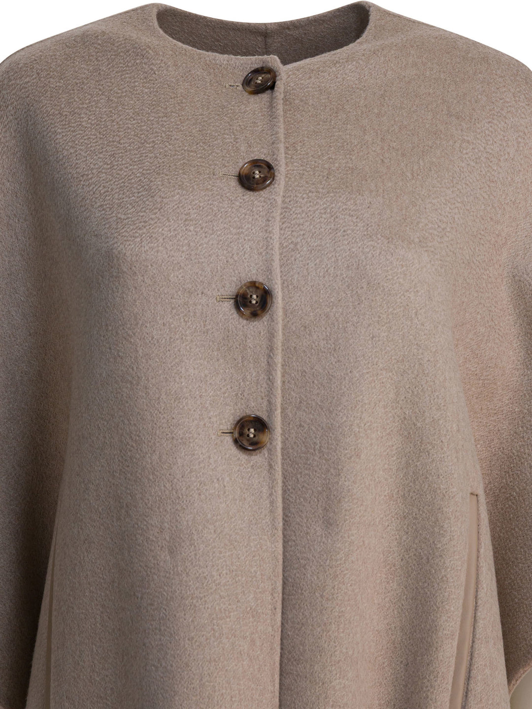 Max Mara Cashmere Midi Cape Jackets and Coats - Beige | 5f7d8e256dc050c5f27276760b5f3680500d2f95