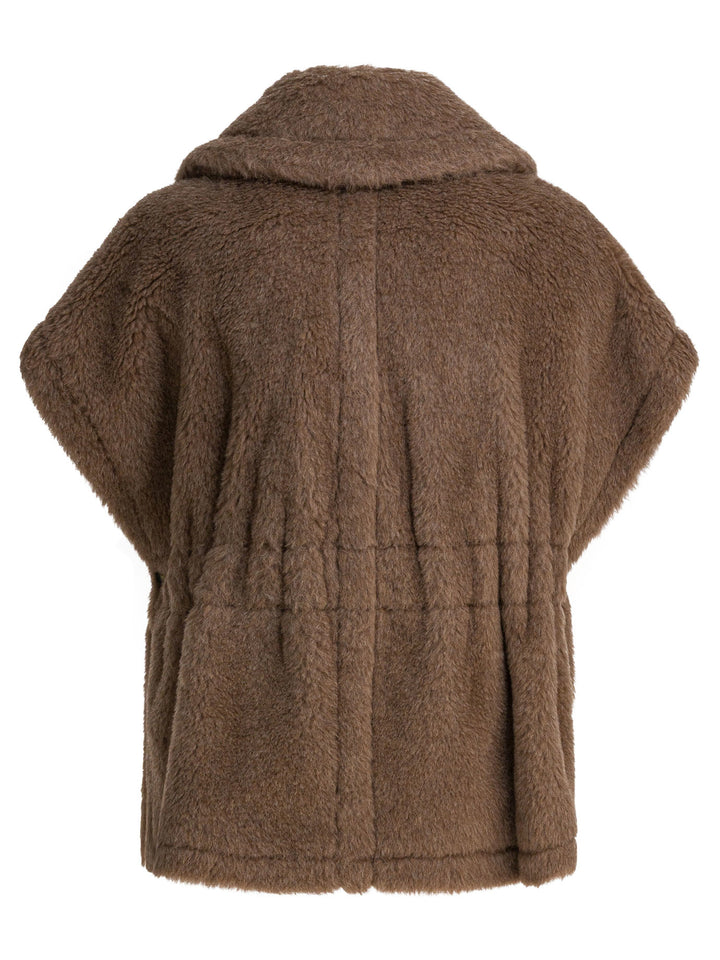 Max Mara Teddy Cape Made Of Alpaca And Cashmere Jackets and Coats - Marrone | ba36a870b0ee2d9dca2868992507987af86e6cae