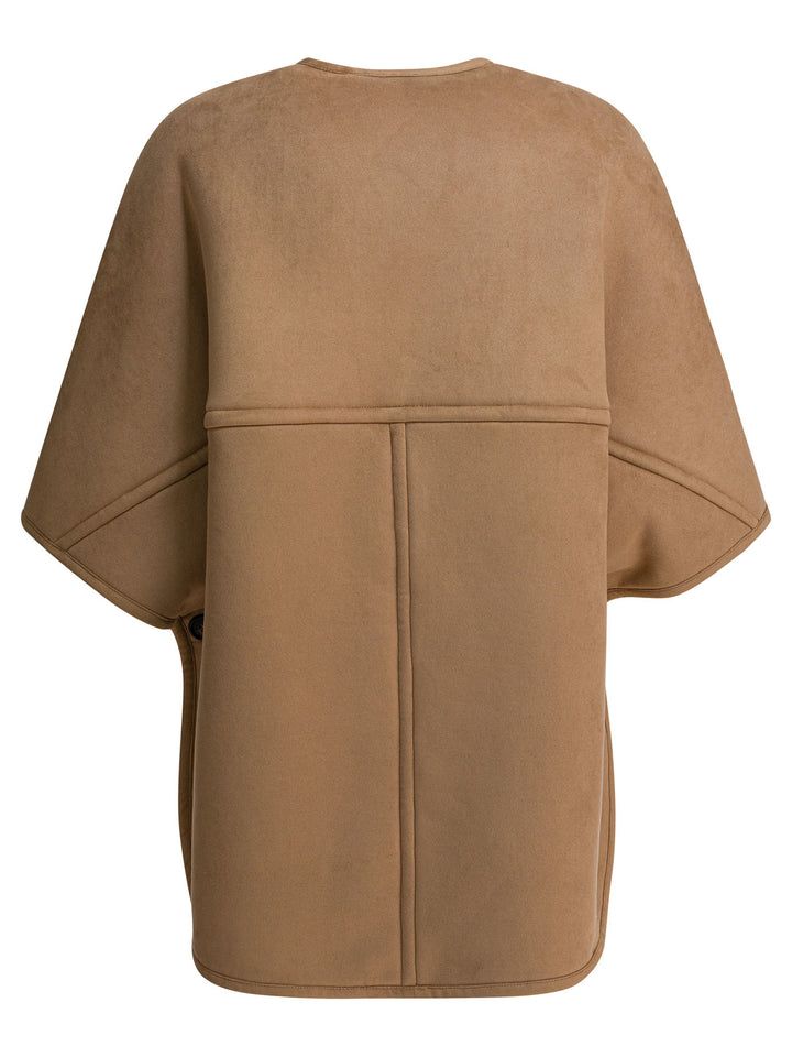 Max Mara Cape In Camel Jackets and Coats - Marrone | 4411ff5c482cf101c474f3e4d2bc809ca8d7ce01