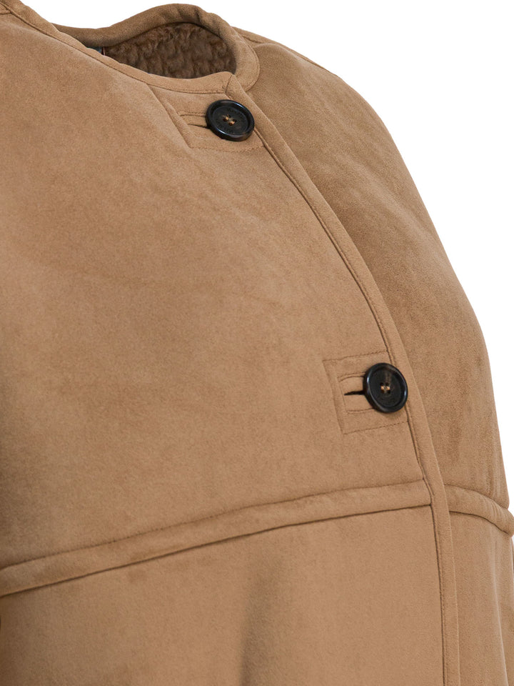 Max Mara Cape In Camel Jackets and Coats - Marrone | bd92188f519c2f1d45f67652e7a8e65699391dfc
