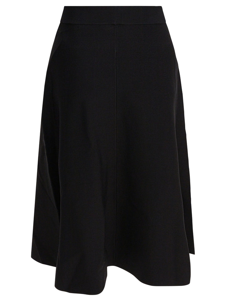 Max Mara Pure Flared Midi Skirt Gonne - Nero | 238c2762f4c4967f2f2f940ca51ffe288409cfd0