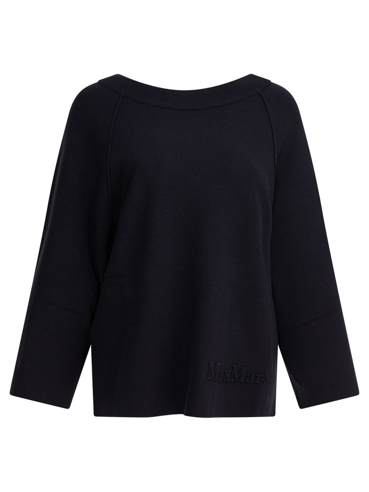 Max Mara Pure Viscose And Wool Over Sweater Knitwear - Blu | b19718fc8b1d397f06c3886187c46432934a11af