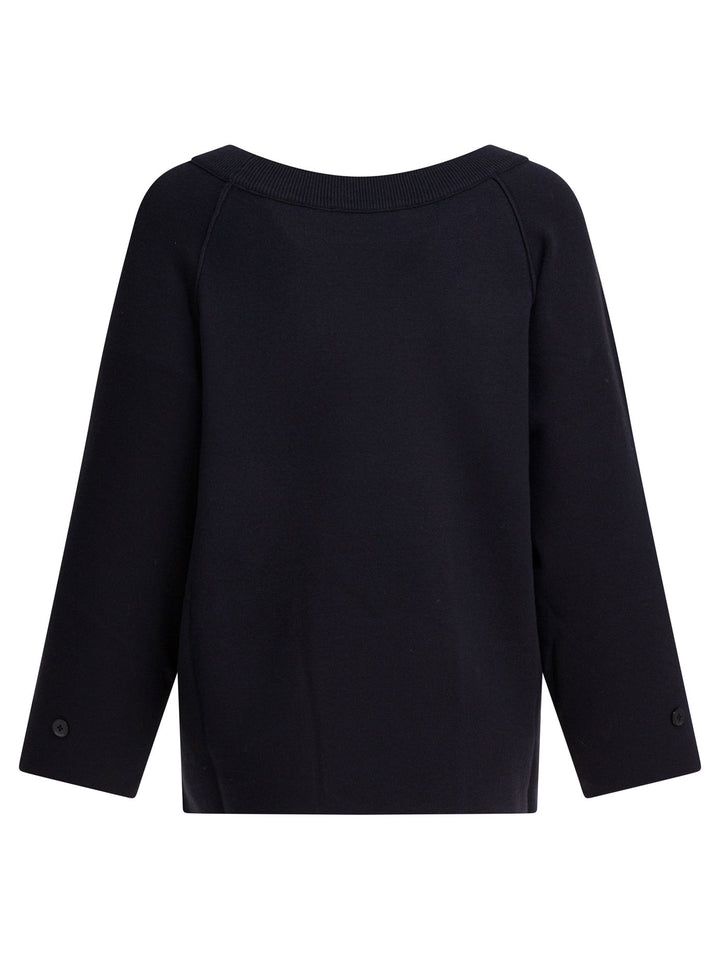 Max Mara Pure Viscose And Wool Over Sweater Knitwear - Blu | 82a0a705c95f1c3c6e0a6b8feaa4b2e9a93fb2fd