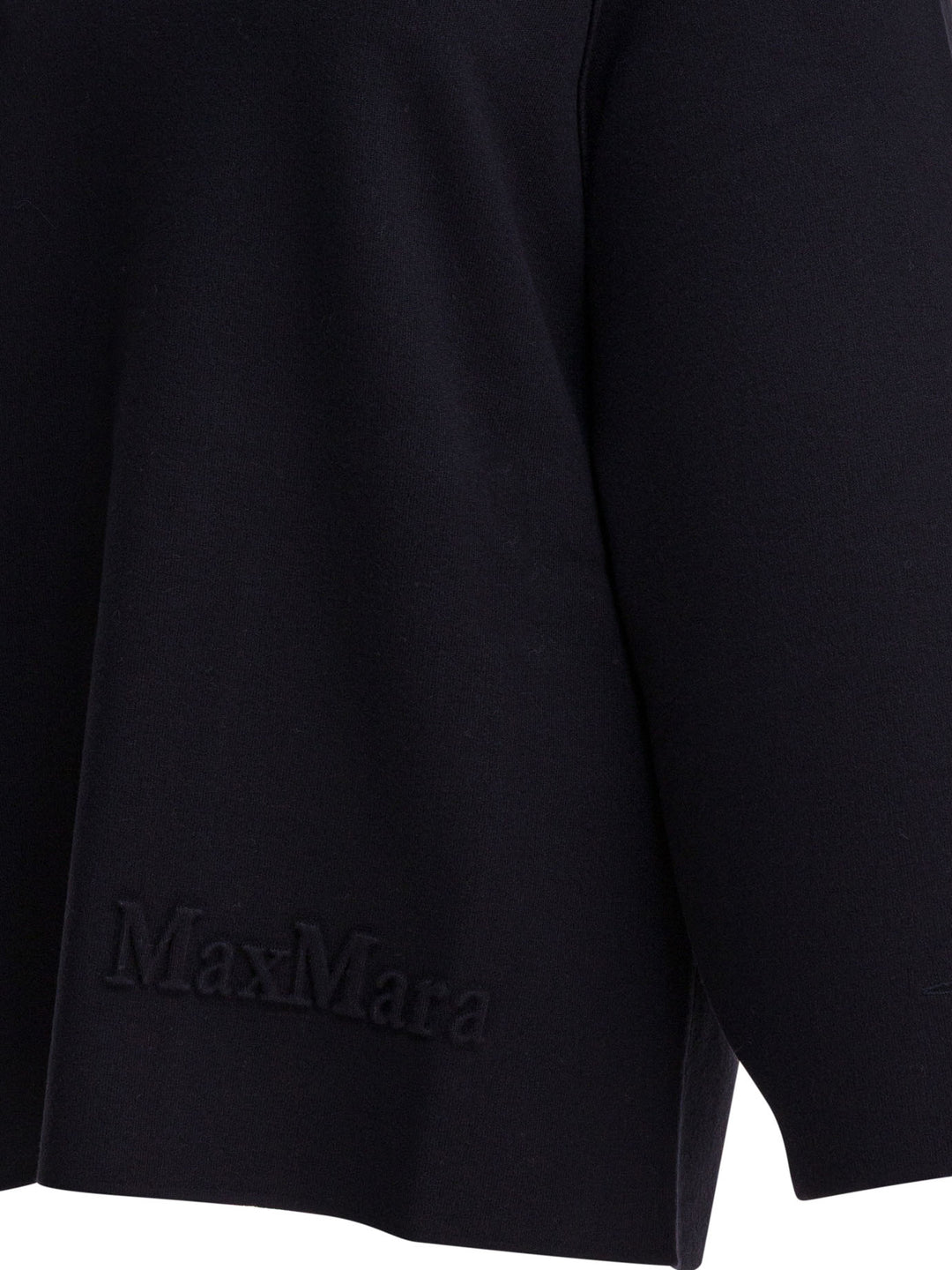 Max Mara Pure Viscose And Wool Over Sweater Knitwear - Blu | cbfe7171c0aeb067bcbaa70db5f343fc178d97b7