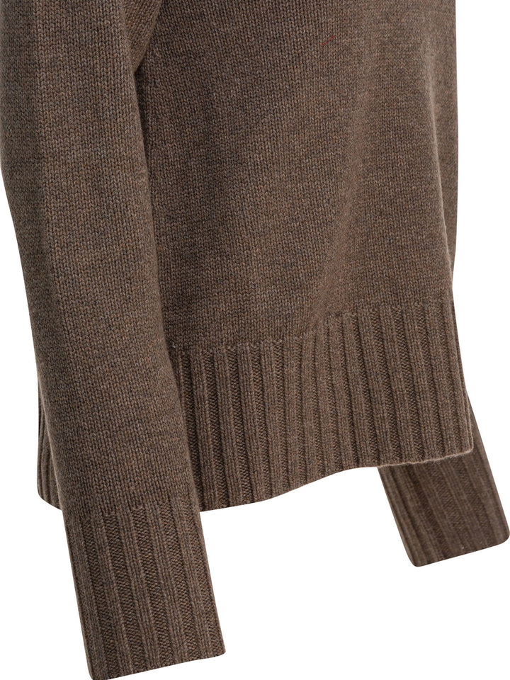 Max Mara S Wool And Cashmere Turtleneck Sweater Knitwear - Marrone | 087b03b36e9e98caedd4bff413e62d4b6ec0c890