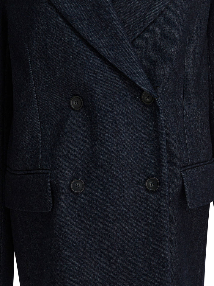 Max Mara Sportmax Oversized Double-Breasted Blazer Jackets and Coats - Blu | aad059824a8d3a6ee968e1fea1f04cd1b5a39173