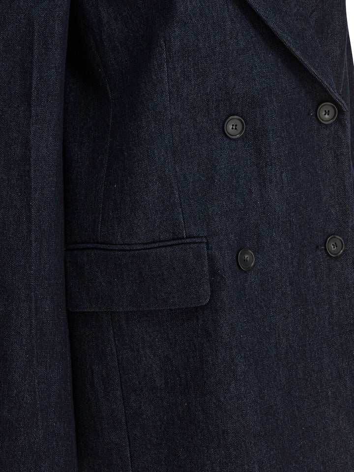 Max Mara Sportmax Oversized Double-Breasted Blazer Jackets and Coats - Blu | df3f86e6d915960dfe5ff66b5abc1d2cbb94a60a