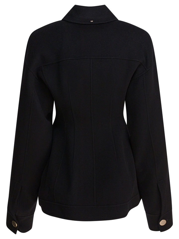 Max Mara Sportmax Wool Coat Jackets and Coats - Nero | 5c9c7de28b69360c355718fd4376ffb2998abce2