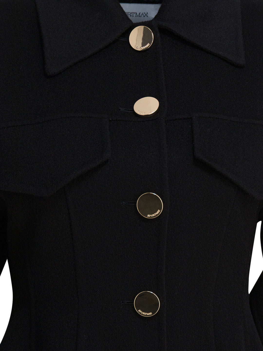 Max Mara Sportmax Wool Coat Jackets and Coats - Nero | b50996d09b077e07345a103742b39de5de27891a