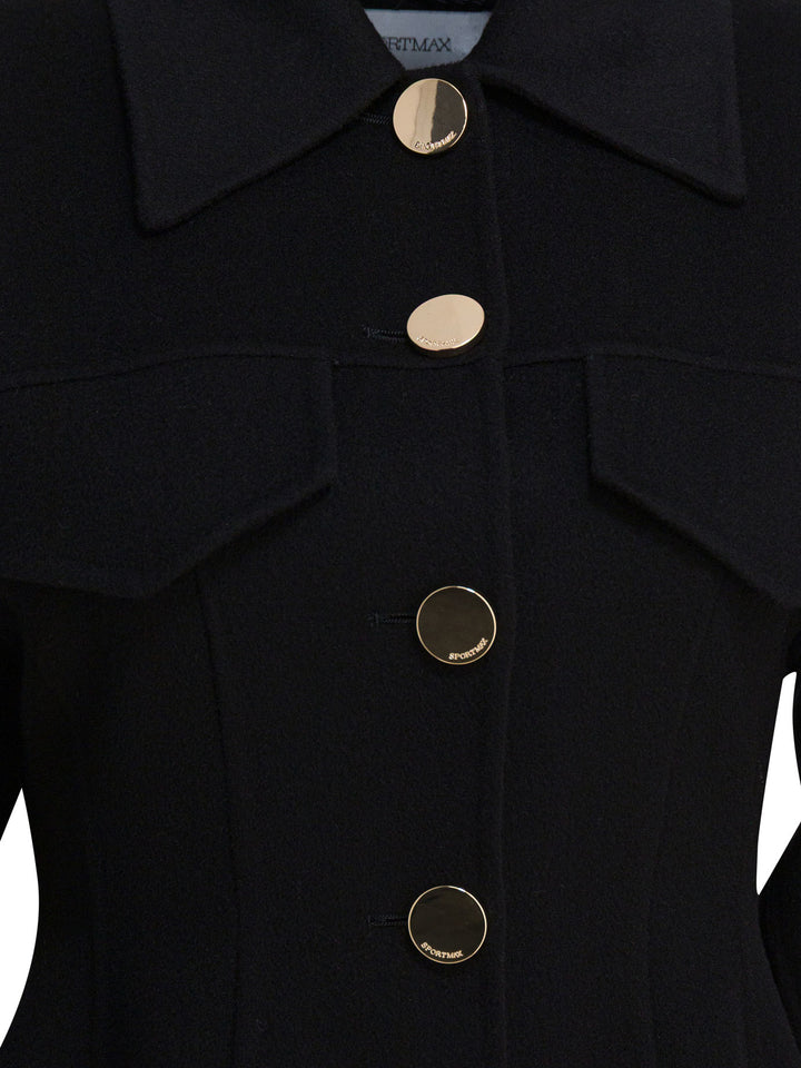 Max Mara Sportmax Wool Coat Jackets and Coats - Nero | b50996d09b077e07345a103742b39de5de27891a