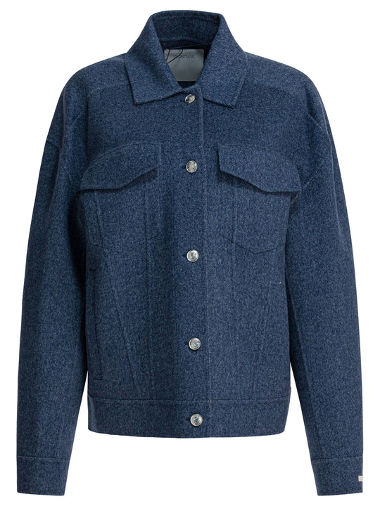 Wool Overshirt Jacket Jackets And Coats Blu