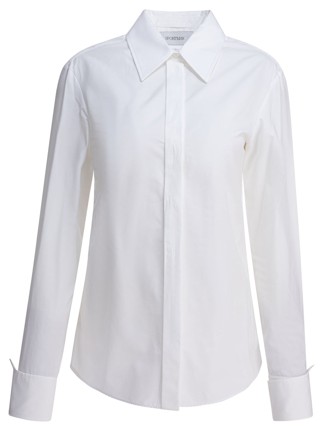 Max Mara Sportmax Cotton Poplin Shirt Shirts - Bianco | 33a8b92e75237f29a7034acb3598da9541e60ae8