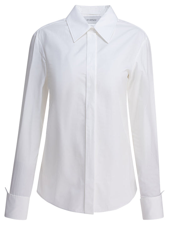 Cotton Poplin Shirt Shirts Bianco