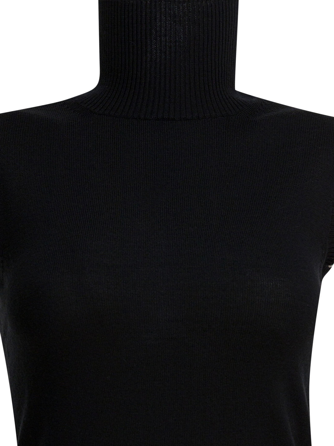 Max Mara Sportmax Mock Neck Sleeveless Knitwear - Nero | 932ddb7883e9f353921b0305b20b54a5bf8f8419