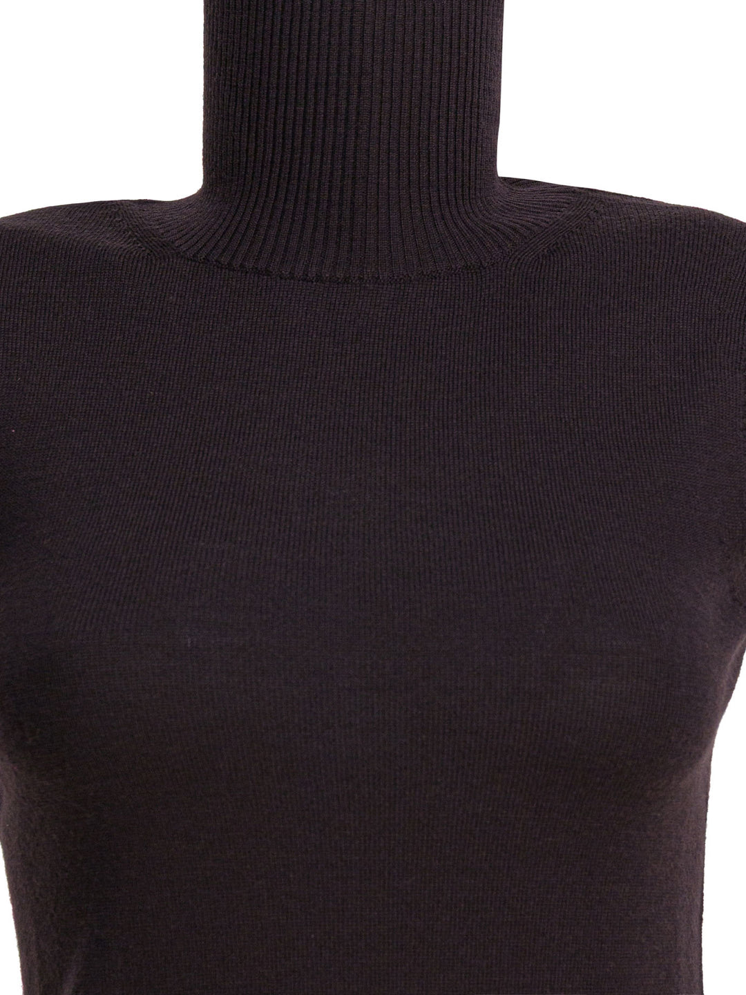Max Mara Sportmax Mock Neck Sleeveless Knitwear - Marrone | 5eef91181be639786c81b8b4169e05f396402648