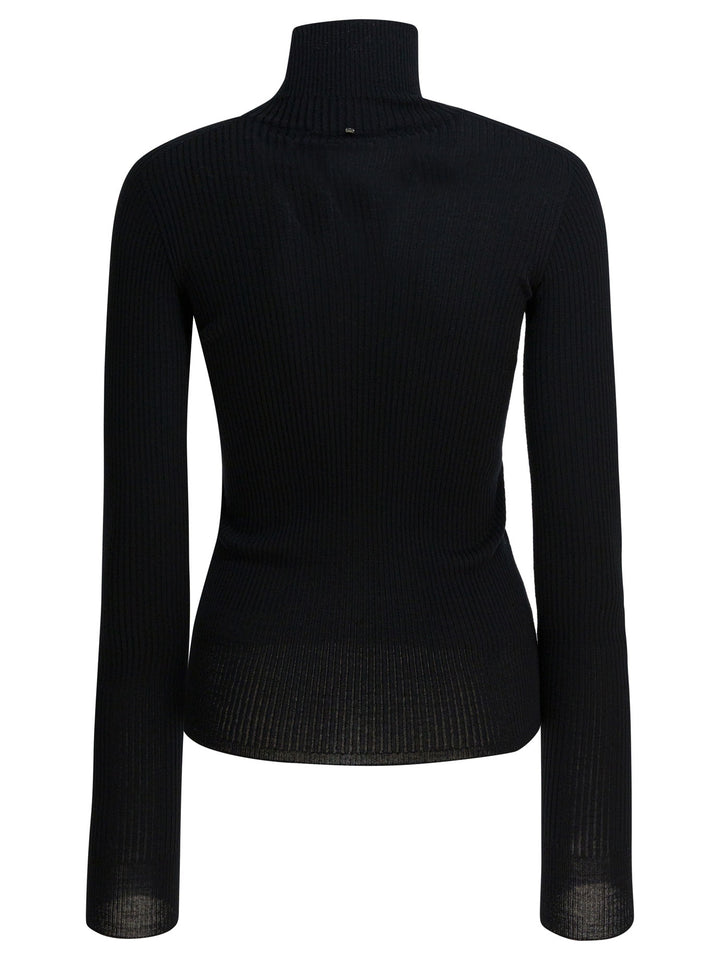 Max Mara Sportmax Virgin Wool Turtleneck Knitwear - Nero | ac86f44d6a56aa065646072518acdf2c3d6fe3ab