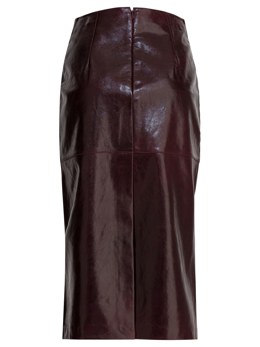 Max Mara Sportmax Leather Midi Skirt Gonne - Bordeaux | a5cdd8d16939722bc20e9d75a88a948e4dd7e72d