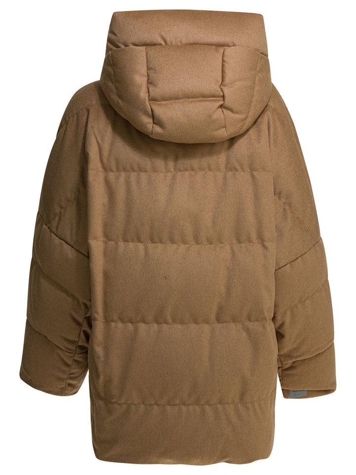 Max Mara The Cube Short Down Jacket In Camel Wool Jackets and Coats - Marrone | e325d9faae785e7f3343325e9e64f98108836868