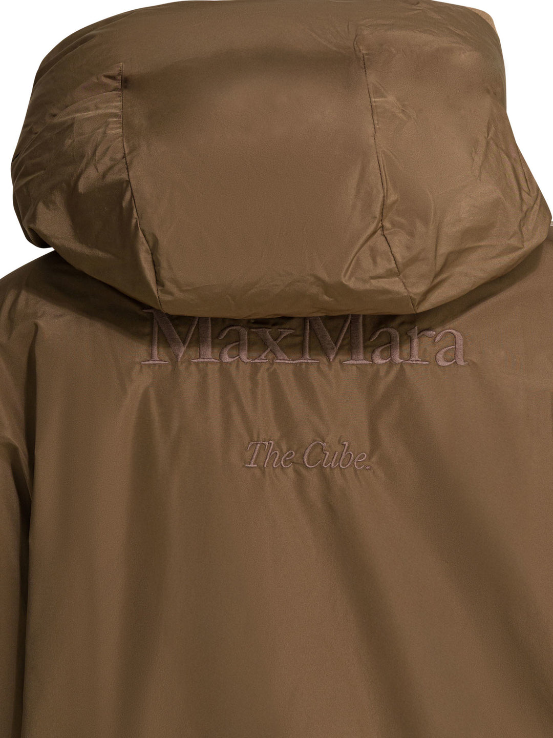 Max Mara The Cube Short Down Jacket In Camel Wool Jackets and Coats - Marrone | ae70ba76f520555aa819d6215a6d41d4a99ae50a